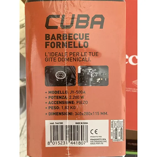 Brixo (Cuba) Barbeque Fornello Hordozható gáztűzhely
