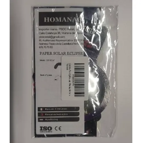 HOMANAGE Paper solar eclipse glasses Napfogyatkozás szemüveg