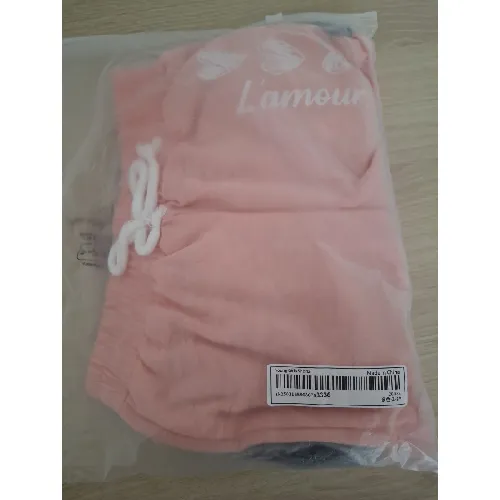 Ensemble de 3 pièces pour tout-petites filles: short à motif de cœur avec ceinture nouée Gyermek rövidnadrágok