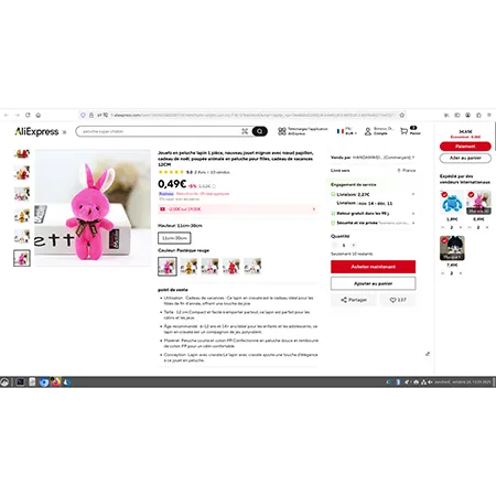 Jouets en peluche lapin 1 pièce, nouveau jouet mignon avec nœud papillon, cadeau de noël, poupée Puha játék