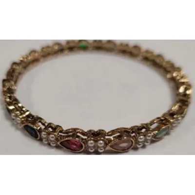 Bracelet with Multi-Coloured Stones Karkötő