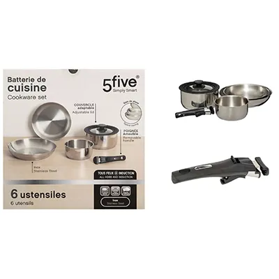 5 Five Batterie de cuisine - 6 ustensiles Főzőedény készlet