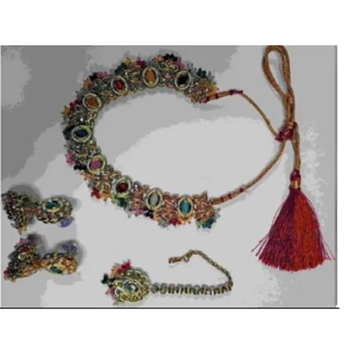 Necklace Set with Multi-Coloured Stones Ékszer szett