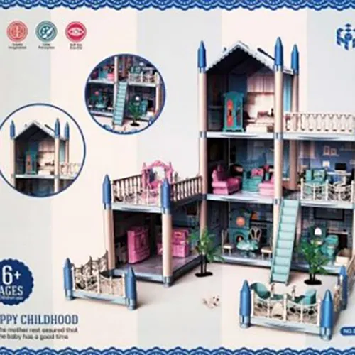 HAPPY childhood Building Blocks Dolls House Baba ház játék