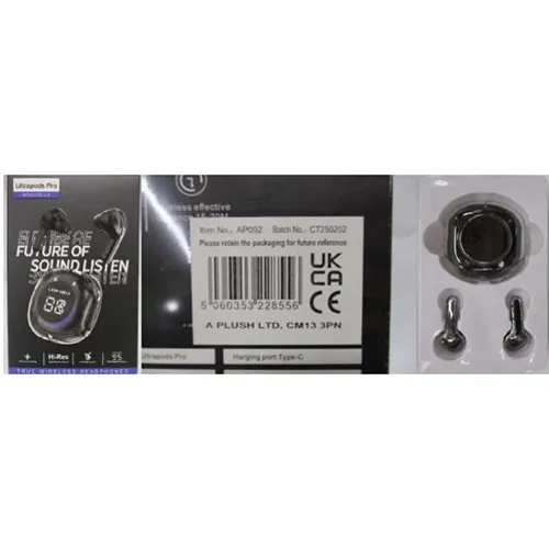 Jinhua Jiebo Electronics Co. Ltd Ultrapods Pro True Wireless Headset Fejhallgató