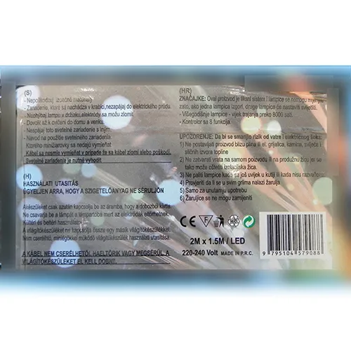 „2Mx1.5M LED LIGHT” Világítás lánc