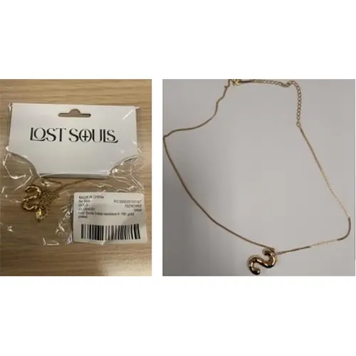 Lost Souls Lost Souls ‘S’ Initial Necklace Nyaklánc