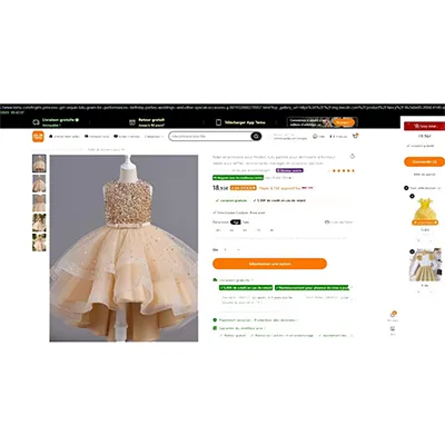 Robe de princesse pour fille tutu à paillettes Gyermekruházat