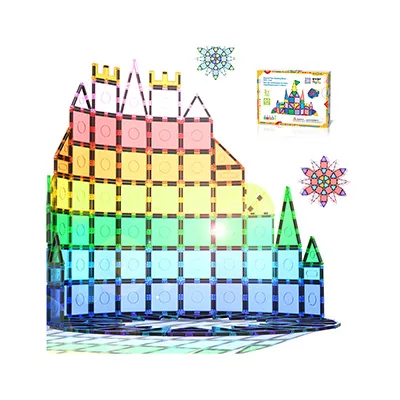 Everplay Magnet Tiles Building Block with 1 Car, 66 pieces Mágneses játék