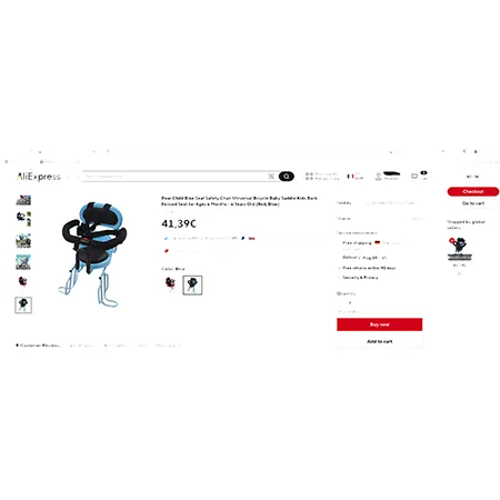 Rear Child Bike Seat Safety Chair Universal Bicycle Baby Saddle Kids Back Fenced Seat Gyermek kerékpárülés