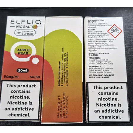 ELFLIQ NIC SALTS, POWERWS BY ELFBAR Elektronikus cigaretta patron