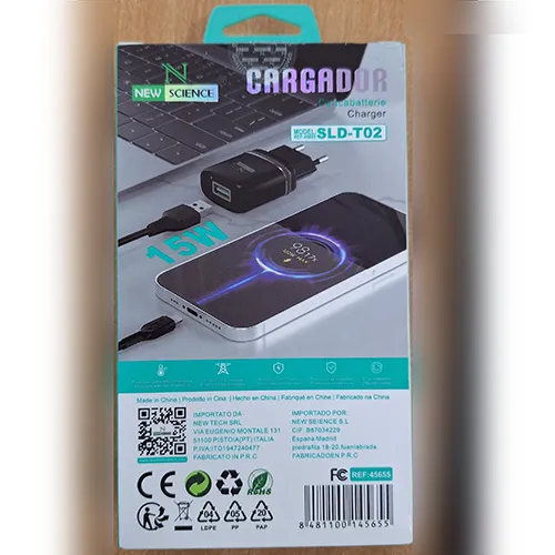 NEW SCIENCE Cargador / Charger USB töltő