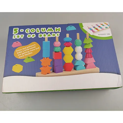 5- Columa set of beads Fából készült játék