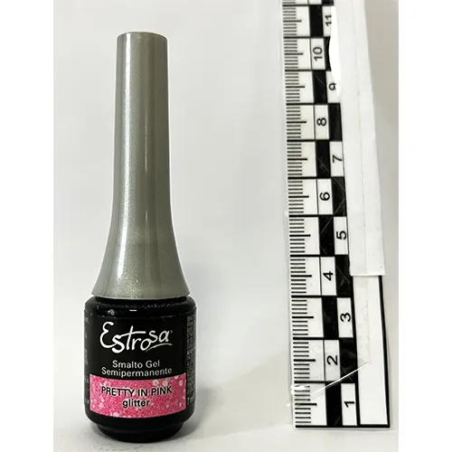 Estrosa Pretty in Pink - glitter Gél körömlakk