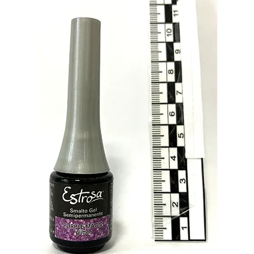 Estrosa Purple Magic glitter Gél körömlakk