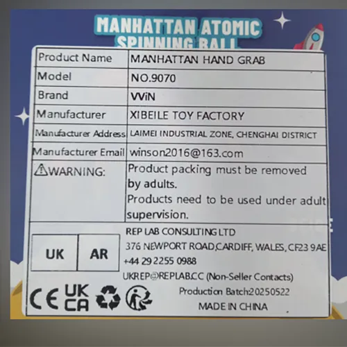 Xibeile Toy Factory Manhattan Atomic Spinning Ball Fogzás játék