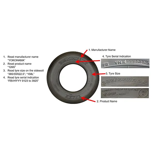 Yokohama 126S 385/55R22.5 158L Járműalkatrész / Gumiabroncs