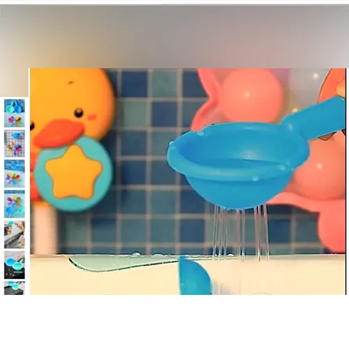 3 pièces/Set Jouets de bain à moulinet arc-en-ciel pour enfants, jeu d'eau amusant pour bébés Fürdőjáték