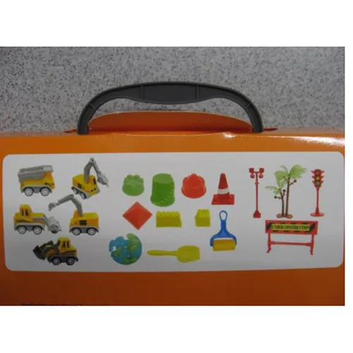 Kiddo world - Make your own Senzory Bin Construction Site Homok aktivitás játék