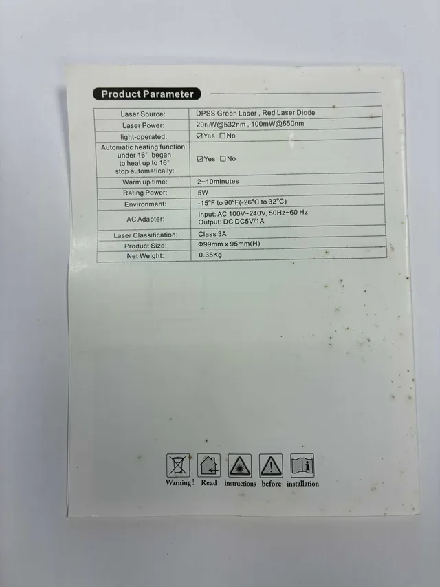 Outdoor Waterproof Laser Lézermutató