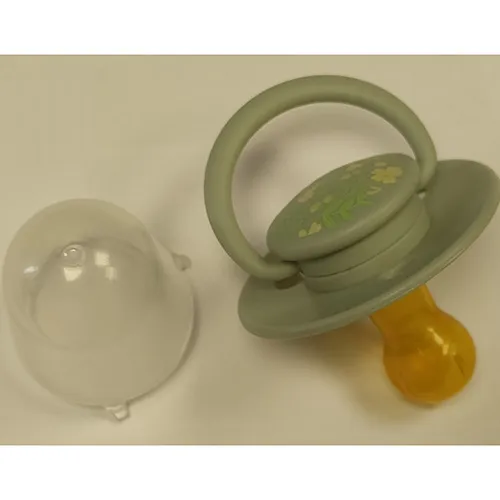 Natural latex pacifier small flower shape dust lid gift for babies Csontburkoló
