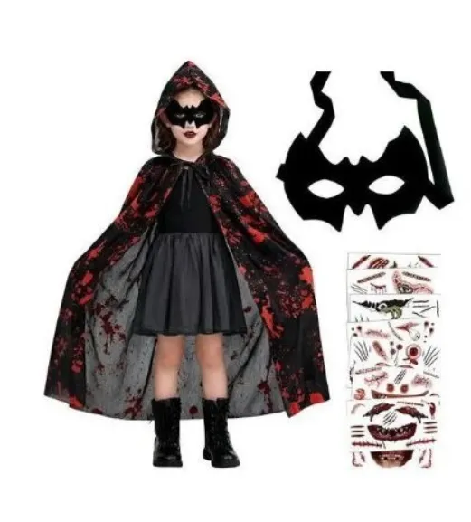Halloween Cape with Hood Child Fancy-dress jelmez