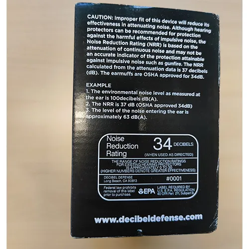 Decibel Defense’. Decibel Defense Professional Safety Ear Muffs Védő fültokok