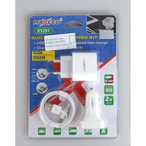 MAXEED QUICK CHARGE COMBO KIT 12/24V USB töltő