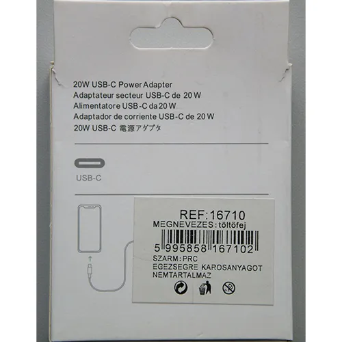 USB-C 20W Power Adapter USB töltő