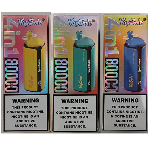 VapSolo ® 4in1 80000 PUFFS 5% NICOTINE Eldobható elektronikus cigaretta