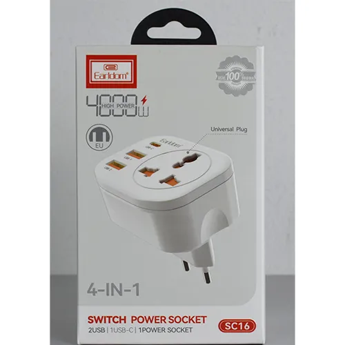 Earldom 4 in 1 SWITCH POWER SOCKET Tápegység