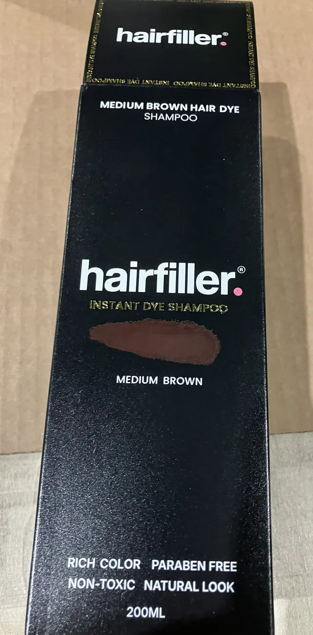 Hairfiller Instant Dye Shampoo Medium Brown Sampon