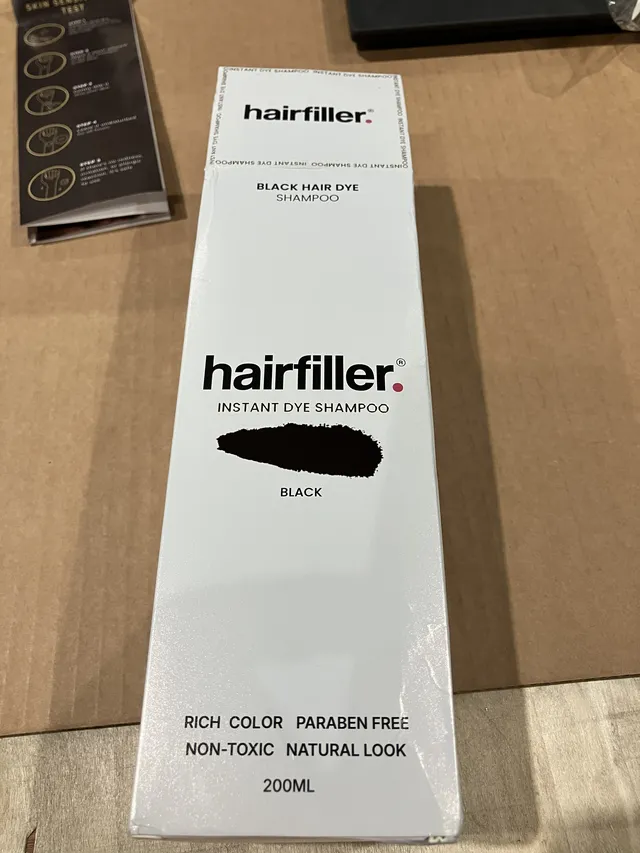 Hairfiller Hairfiller Instant Dye Shampoo Black Sampon