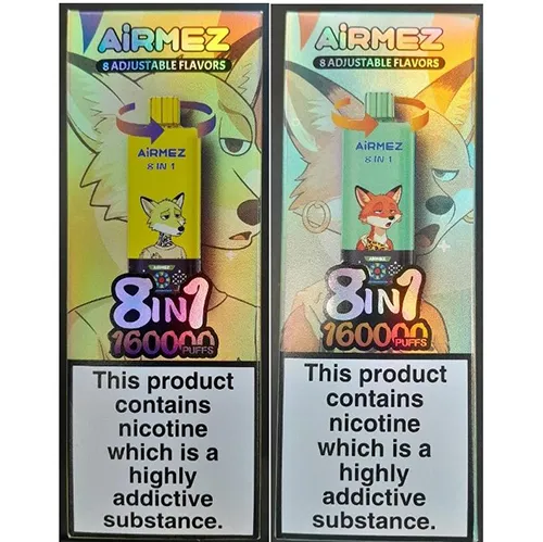 AiRMEZ 8 ADJUSTABLE FLAVORS 8in1 160000 PUFFS Eldobható elektronikus cigaretta