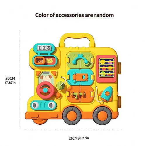Mini Multi-Functional Busy Board Montessori Educational Early Learning Toy Műanyag játék