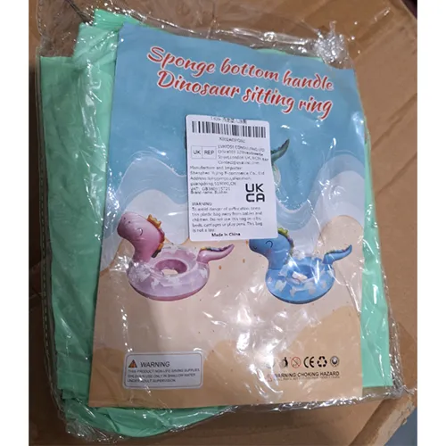 Bukbas Sponge bottom handle Dinosaur sitting ring Felfújható úszóülés