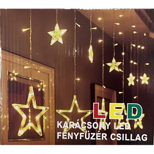 Karácsony LED fényfüzér csillag Világítási lánc