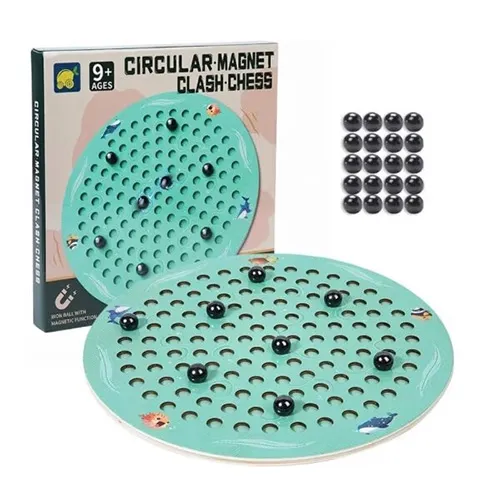 Circular magnet clash chess Mágneses játék
