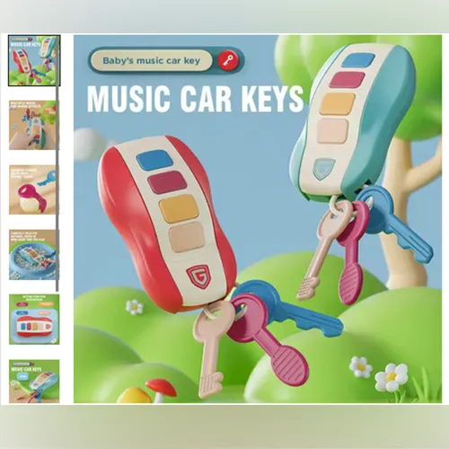 Jouet de simulation pour enfants, maison de jeu, clé de voiture musicale, voitures intelligentes Műanyag játék