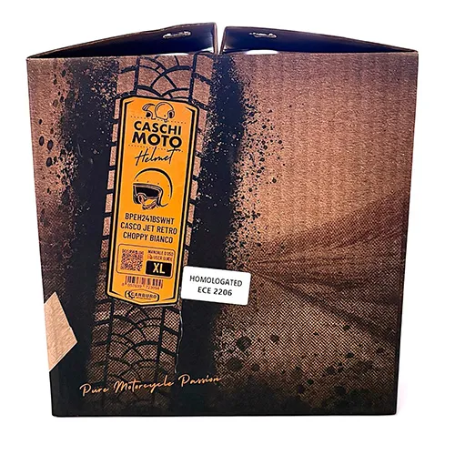 Carburo Casco Jet Retro Choppy Bianco Motoros sisak